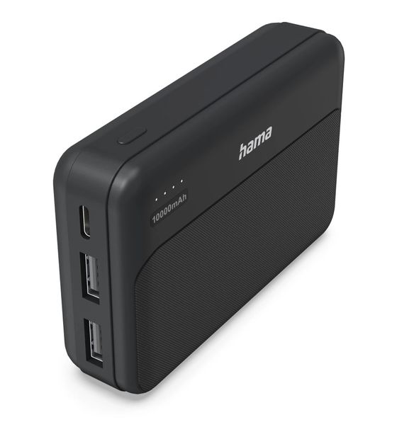 Hama 201770 Pocket 10 10000 mAh Powerbank USB Typ-C  (Schwarz) f&uuml;r 14,99 Euro