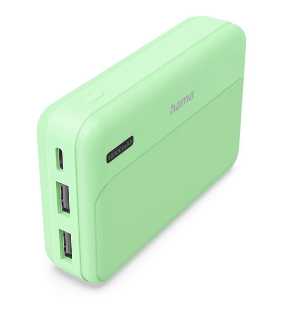 Hama 201771 Pocket 10 10000 mAh Powerbank USB Typ-C  (Grün) f&uuml;r 14,99 Euro