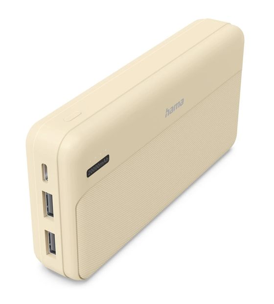Hama 201775 Pocket 20 20000 mAh Powerbank USB Typ-C  (Sand) f&uuml;r 19,99 Euro