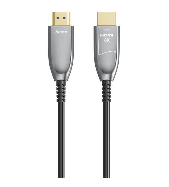 Hama 202035 48 Gbit/s Stecker Gerade HDMI auf HDMI Typ A (Standard) 10 m (Schwarz, Grau, Silber) f&uuml;r 69,00 Euro