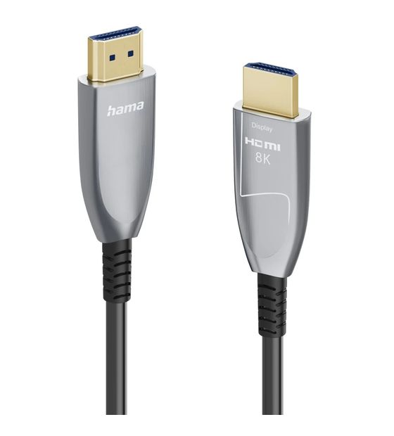 Hama 202036 48 Gbit/s Stecker Gerade HDMI auf HDMI Typ A (Standard) 15 m (Schwarz, Grau, Silber) f&uuml;r 71,49 Euro