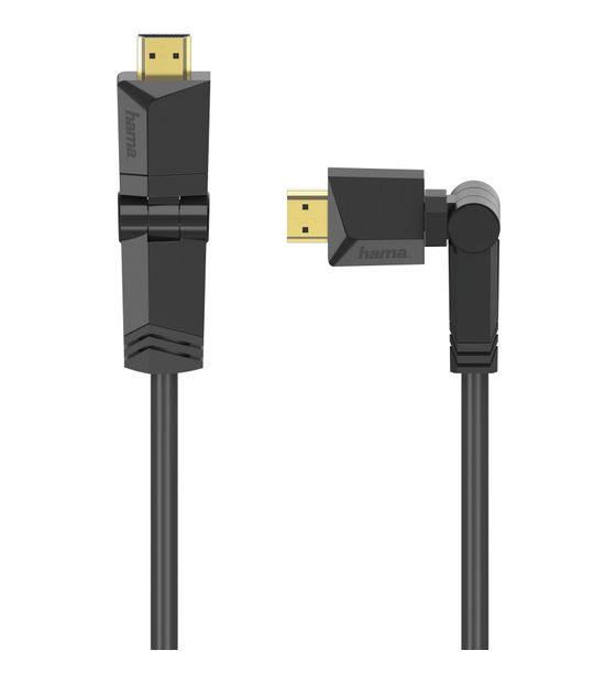 Hama 205011 18 Gbit/s Männlich Gerade HDMI auf HDMI Typ A (Standard) Rotierend 1,5 m  (Schwarz) f&uuml;r 16,99 Euro