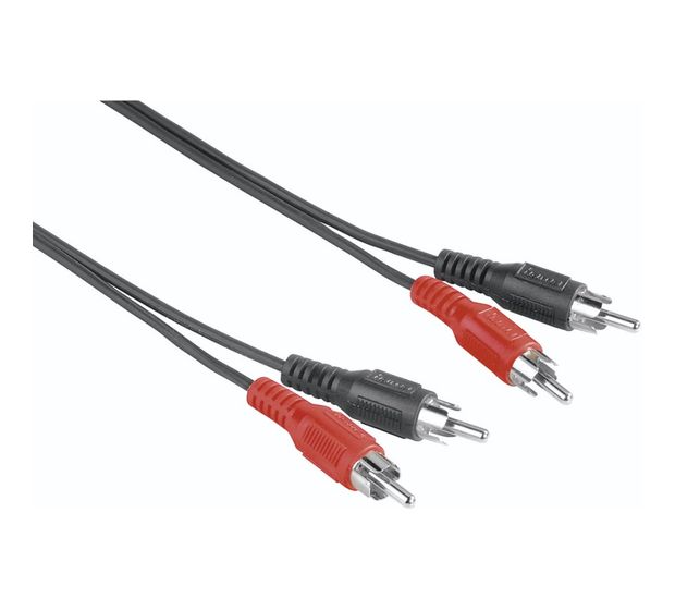 Hama 205087 Audio-Kabel Stecker 2x Cinch auf 2x Cinch 5 m  (Schwarz) f&uuml;r 8,99 Euro