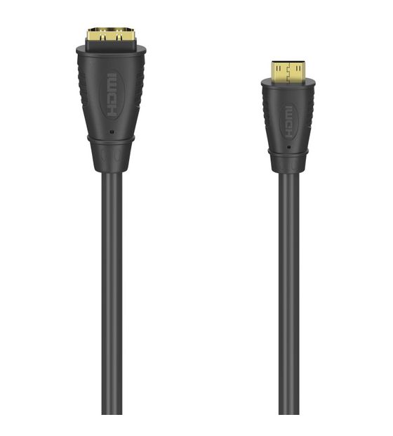 Hama 205167 10,2 Gbit/s Stecker Gerade HDMI auf HDMI Typ A (Standard) Buchse 0,1 m  (Schwarz) f&uuml;r 14,99 Euro