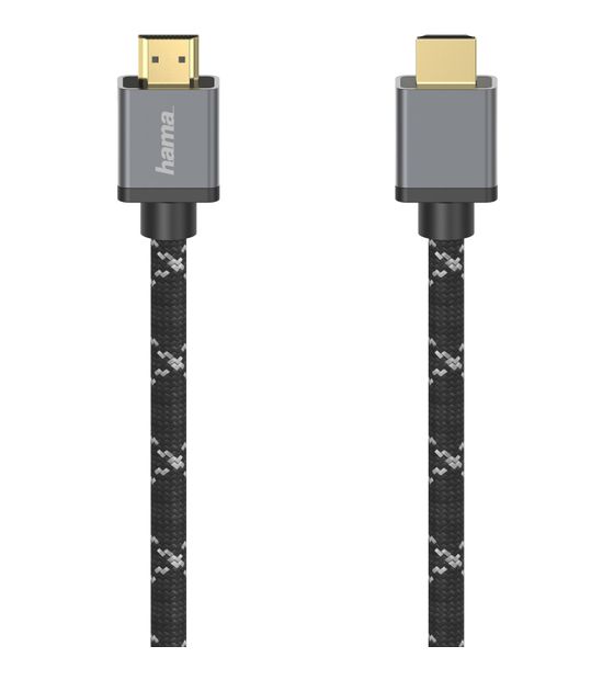 Hama 205238 48 Gbit/s Männlich Gerade HDMI auf HDMI Typ A (Standard) 1 m  (Schwarz, Grau) f&uuml;r 34,99 Euro
