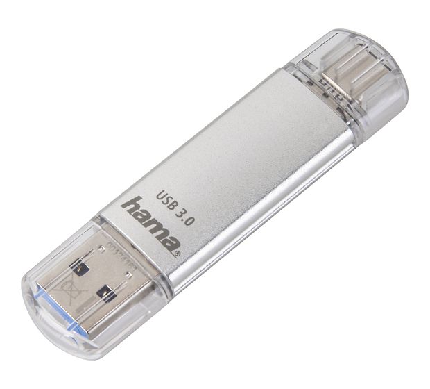 Hama 213107 C-Laeta USB Type-A / USB Type-C Stick 32 GB  (Silber) f&uuml;r 10,99 Euro