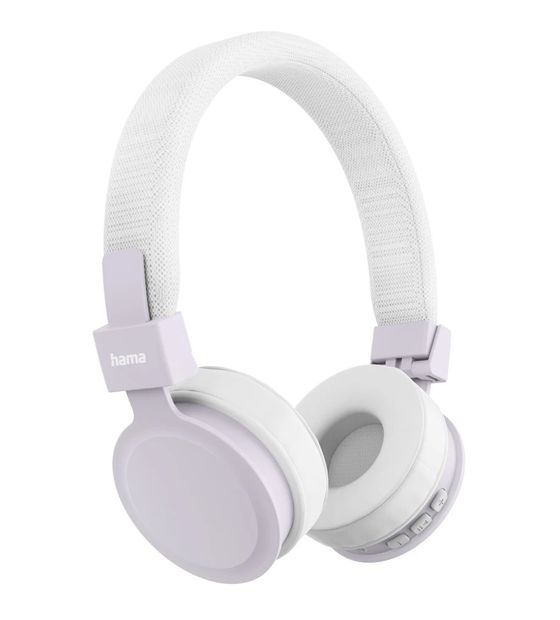 Hama 221766 Freedom Lit III Ohraufliegender Bluetooth Kopfhörer kabellos 15 h Laufzeit USB Typ-C  (Lila, Weiß) f&uuml;r 24,99 Euro