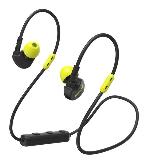 Hama 221775 Freedom Athletics III In-Ear Bluetooth Kopfhörer kabellos 6 h Laufzeit  (Schwarz, Gelb) f&uuml;r 22,99 Euro
