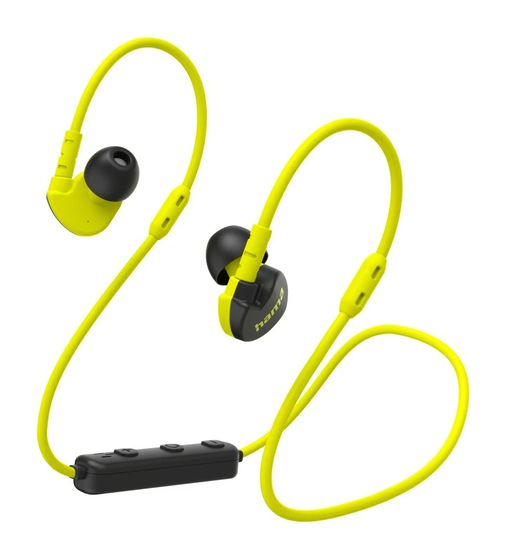 Hama 221776 Freedom Athletics III In-Ear Bluetooth Kopfhörer kabellos 6 h Laufzeit  (Schwarz, Gelb) f&uuml;r 22,99 Euro