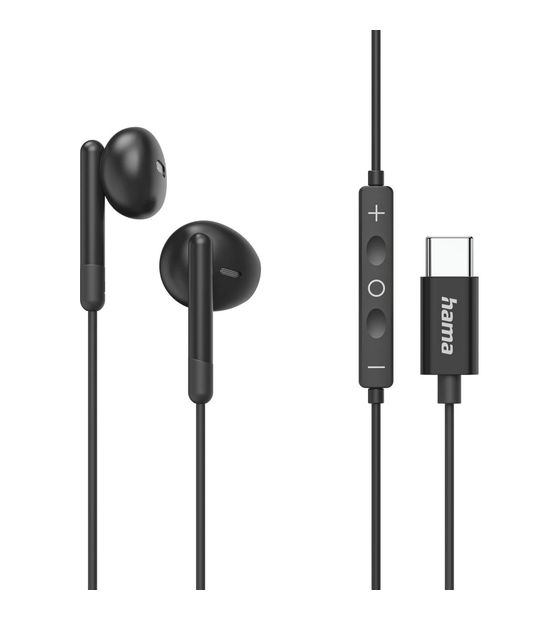 Hama 221785 Classy In-Ear Kopfhörer Kabelgebunden USB Typ-C  (Schwarz) f&uuml;r 16,99 Euro