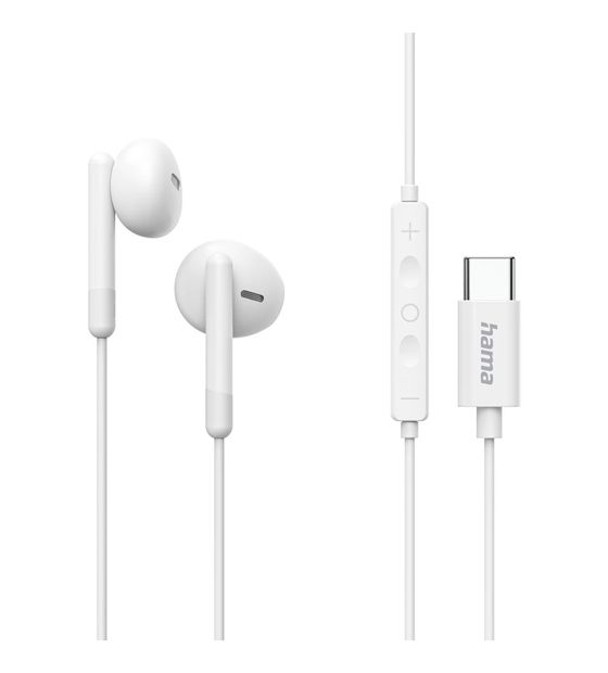 Hama 221786 Classy In-Ear Kopfhörer Kabelgebunden USB Typ-C  (Weiß) f&uuml;r 16,99 Euro