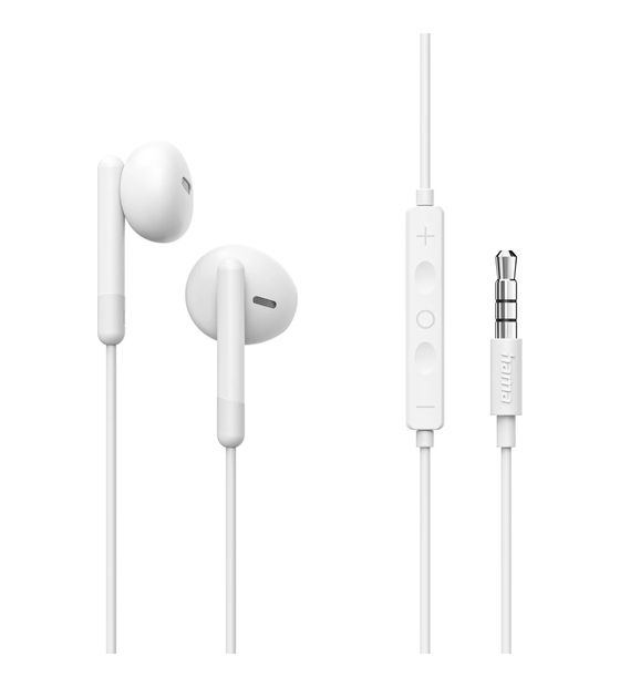 Hama 221801 Noble In-Ear Kopfhörer Kabelgebunden  (Weiß) f&uuml;r 14,99 Euro