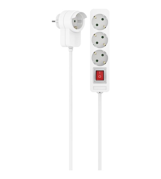 Hama 223081 Steckdosenleiste Schalter Zusatzsteckdose 3-fach 1,4 m  (Weiß) f&uuml;r 6,99 Euro