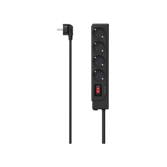 Hama 223166 Steckdosenleiste Überspannungsschutz Schalter 4-fach 1,5 m  (Schwarz) f&uuml;r 26,99 Euro