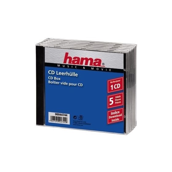 Hama CD Jewel Case Standard, Pack 5 f&uuml;r 5,69 Euro