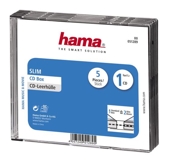 Hama CD Slim Jewel Case f&uuml;r 4,29 Euro