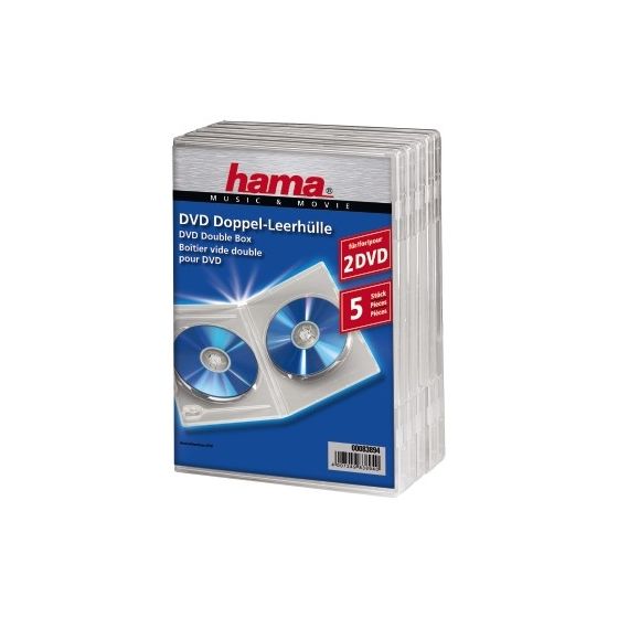 Hama Double DVD Jewel Case, 5, transparent f&uuml;r 6,79 Euro