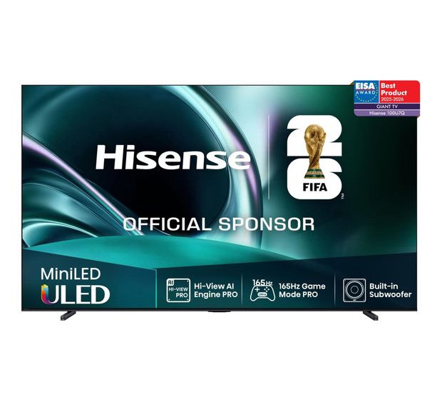 Hisense 100U7Q LED 2,54 m (100 Zoll) Fernseher 4K Ultra HD VESA 800 x 400 mm f&uuml;r 2.250,00 Euro