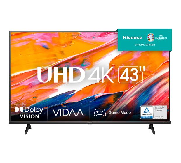 Hisense 43A6K LED 109,2 cm (43 Zoll) Fernseher 4K Ultra HD VESA 200 x 300 mm f&uuml;r 399,00 Euro