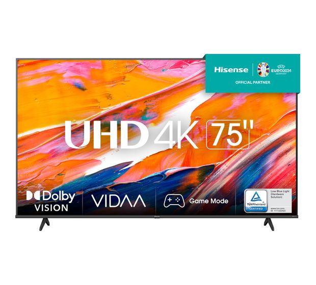 Hisense 75A6K LED 190,5 cm (75 Zoll) Fernseher 4K Ultra HD VESA 400 x 300 mm f&uuml;r 1.199,00 Euro