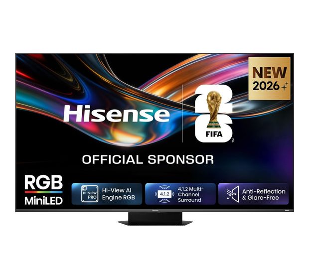 Hisense 75UR9DS MiniLed 190,5 cm (75 Zoll) Fernseher 4K Ultra HD VESA 600 x 400 mm  (Schwarz, Grau) f&uuml;r 3.499,00 Euro