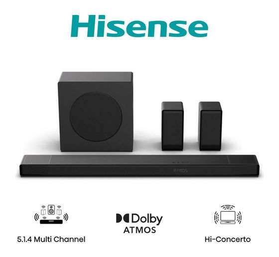 Hisense AX5140Q Soundbar 600 W 5.1.4 Kanäle  (Schwarz) f&uuml;r 423,00 Euro