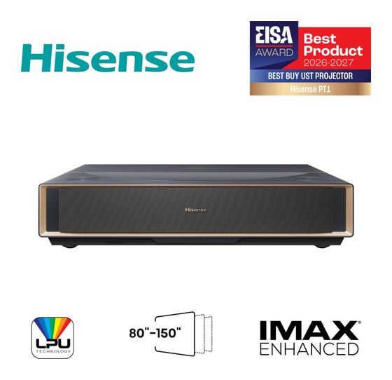 Hisense PT1 UHD 4K (3840x2160) Laser Ultra-Short-Throw-Projektor  (Schwarz) f&uuml;r 1.510,00 Euro