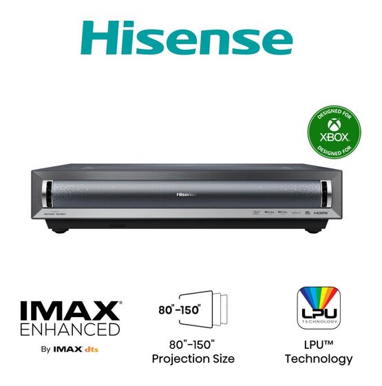 Hisense PX3-PRO UHD 4K (3840x2160) DLP Laser Ultra-Short-Throw-Projektor 2700 ANSI Lumen (Schwarz, Dunkles Grau) f&uuml;r 1.793,00 Euro