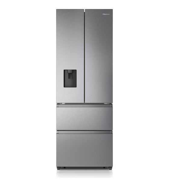 Hisense RF632N4WIE Side-by-Side Kühl-/ Gefrierkombination French Door 336 l / 149 l 295 kWh NoFrost 2000 mm x 700 mm  (Grau, Edelstahl) f&uuml;r 791,00 Euro