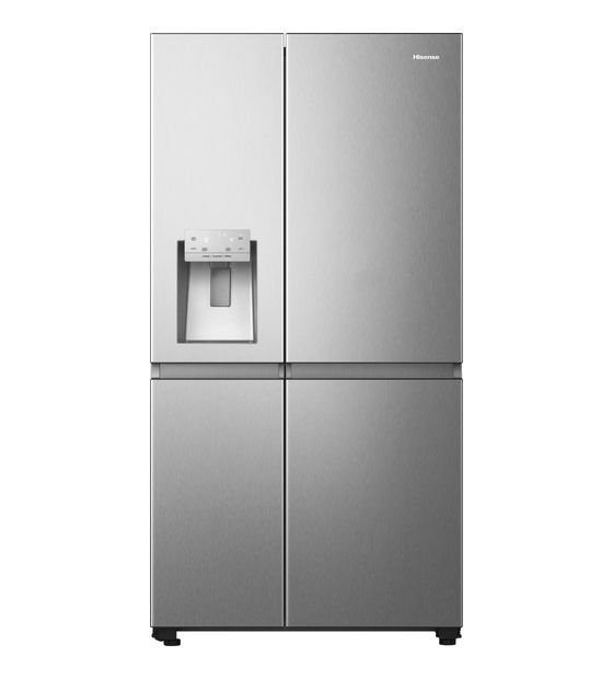 Hisense RS818N4TIC Side-by-Side Kühl-/ Gefrierkombination 417 l / 200 l 221 kWh NoFrost 1795 mm x 910 mm  (Grau, Edelstahl) f&uuml;r 1.299,00 Euro