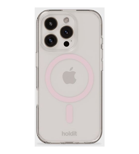HoldIt MagSafe Case Cover für Apple iPhone 16 Pro  (Pink, Transparent) f&uuml;r 29,90 Euro