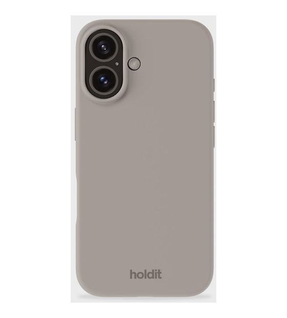 HoldIt Silicone Case Cover für Apple iPhone 16  (Graubraun) f&uuml;r 17,99 Euro