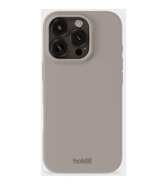 HoldIt Silicone Case Cover für Apple iPhone 16 Pro  (Graubraun) f&uuml;r 19,90 Euro