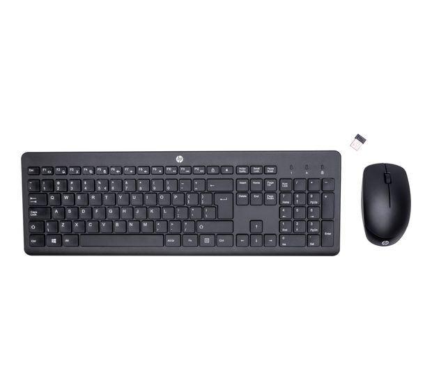 HP 230 Büro Tastatur RF Wireless 2.4 GHz  (Schwarz) f&uuml;r 29,99 Euro