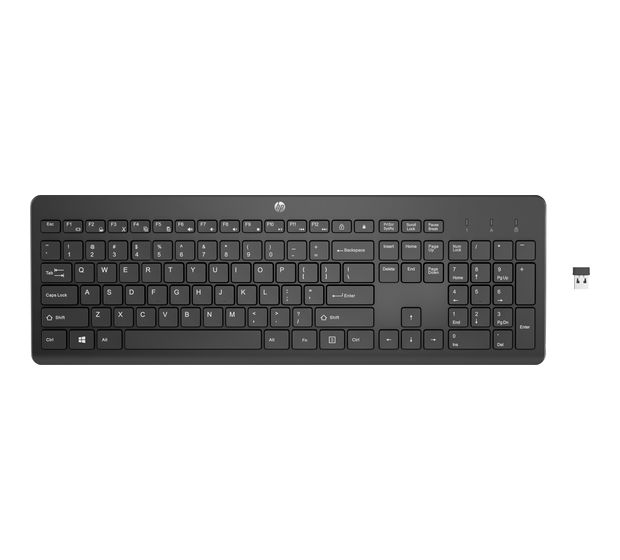 HP 230 Universal Tastatur RF Wireless 2.4 GHz  (Schwarz) f&uuml;r 20,99 Euro