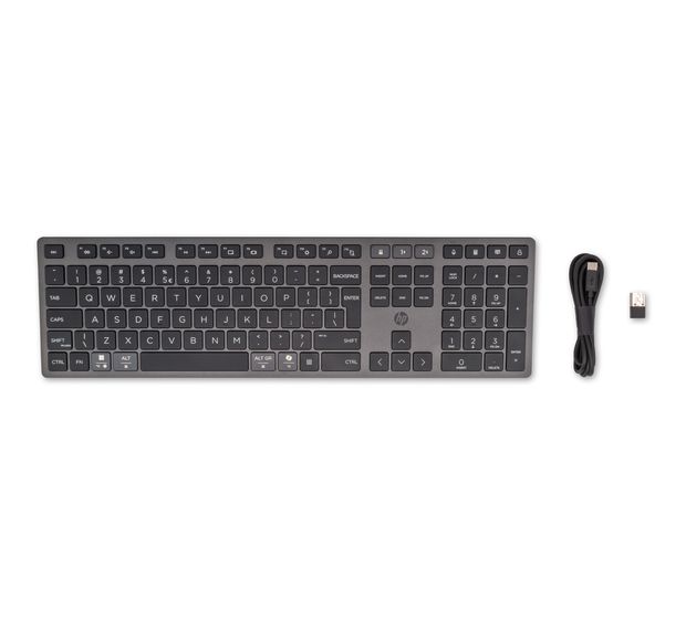 HP 720 Heimbüro Tastatur USB + Bluetooth 2.4 GHz  (Schwarz) f&uuml;r 62,99 Euro