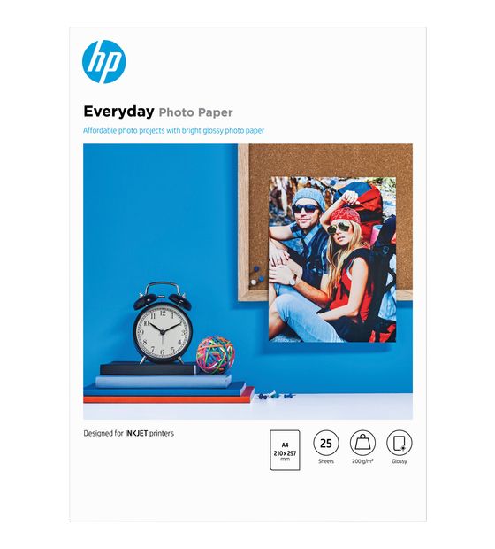 HP Everyday-Fotopapier glänzend - 25 Blatt/A4/210 x 297 mm f&uuml;r 9,49 Euro