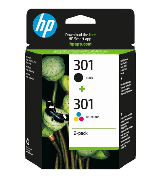 HP Nr.301 Druckerpatronen Schwarz, Cyan, Magenta, Gelb 3 ml 170 Seiten f&uuml;r 59,49 Euro