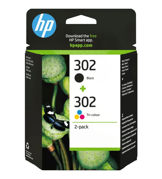 HP Nr.302 Druckerpatronen Schwarz, Cyan, Magenta, Gelb 3,5 ml 4 ml 170 Seiten f&uuml;r 53,99 Euro