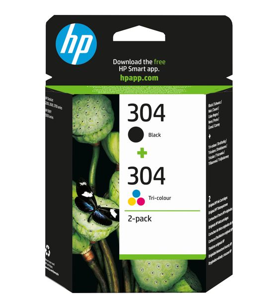 HP Nr.304 Druckerpatronen Schwarz, Cyan, Magenta, Gelb 4 ml 2 ml 120 Seiten f&uuml;r 37,99 Euro