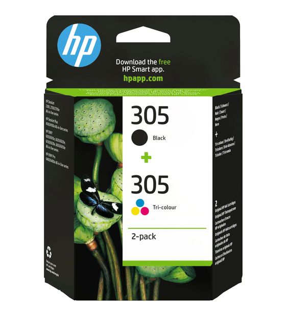 HP Nr.305 originale Druckerpatronen Schwarz, Cyan, Magenta, Gelb 120 Seiten f&uuml;r 30,99 Euro