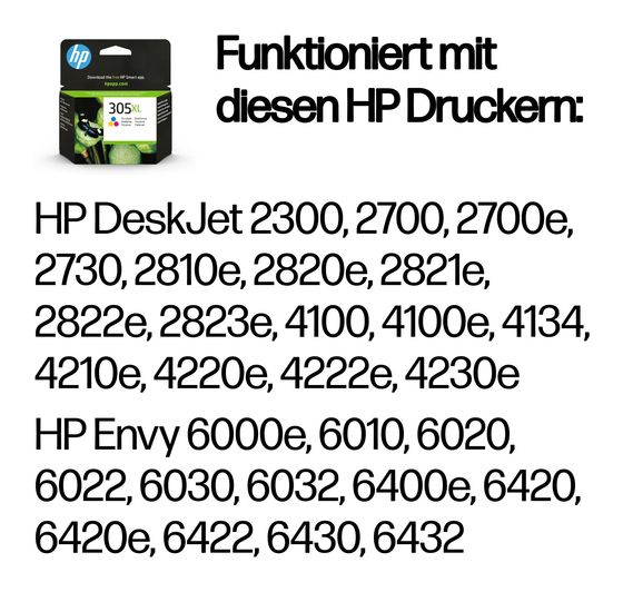 HP Nr.305XL originale Druckerpatronen Cyan, Magenta, Gelb 5 ml f&uuml;r 26,99 Euro
