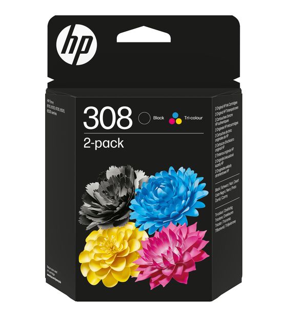 HP Nr.308 2er-Pack originale Druckerpatronen Schwarz, Cyan, Magenta, Gelb 160 Seiten f&uuml;r 40,99 Euro