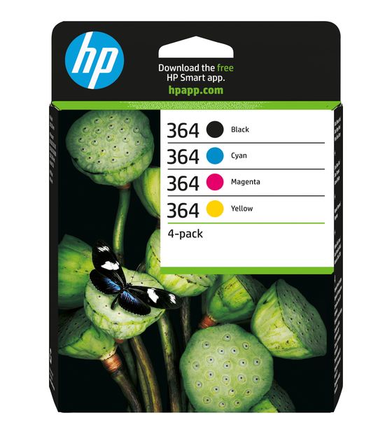 HP Nr.364 Druckerpatronen Schwarz, Cyan, Magenta, Gelb 6 ml 3 ml 300 Seiten f&uuml;r 78,49 Euro