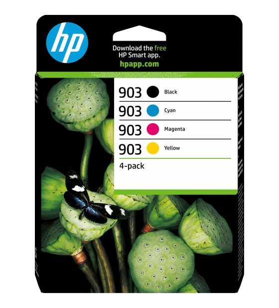 HP Nr.903 originale Druckerpatronen Schwarz, Cyan, Magenta, Gelb 12,4 ml 4,5 ml 300 Seiten f&uuml;r 66,99 Euro