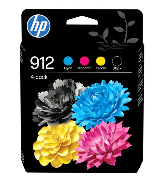 HP Nr.912 originale Druckerpatronen Schwarz, Cyan, Magenta, Gelb 6,5 ml 4 ml 250 Seiten f&uuml;r 55,99 Euro