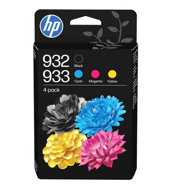 HP Nr.932 originale Druckerpatronen Schwarz, Cyan, Magenta, Gelb 8,5 ml 4 ml 400 Seiten f&uuml;r 79,49 Euro