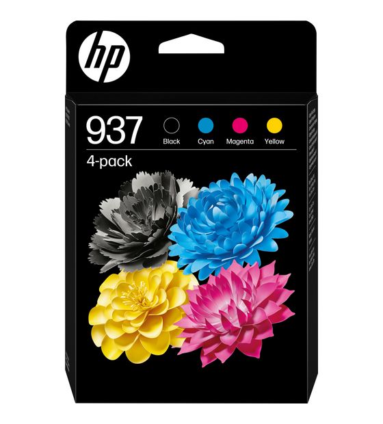 HP Nr.937 4er-Pack originale Druckerpatronen Schwarz, Cyan, Magenta, Gelb 1250 Seiten f&uuml;r 124,99 Euro