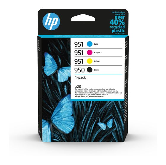 HP Nr.950/951 originale Druckerpatronen Schwarz, Cyan, Magenta, Gelb 24 ml 16,5 ml 1000 Seiten f&uuml;r 134,99 Euro