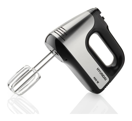 Hyundai HM708 Handmixer 400 W 5 Stufen  (Schwarz, Edelstahl) f&uuml;r 29,49 Euro